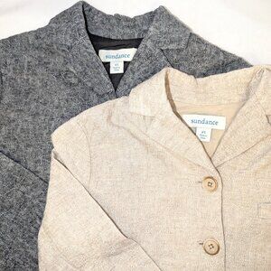 Sundance | 2 Blazers Embroidered Linen & Cotton Blend “Journey” Blazer | Size XS